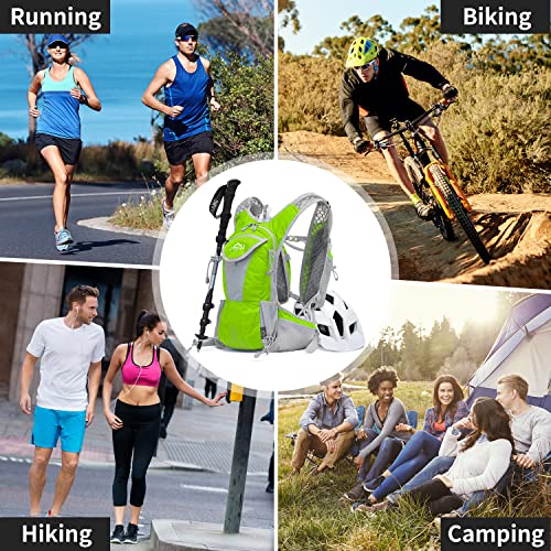IX INOXTO Hydration Pack Backpack, Lightweight Water Backpack with 2L Hydration Bladder Daypack for Men Women,Running Hydration Vest for Trail Running Hiking Cycling Race Climbing - color: Fruit green