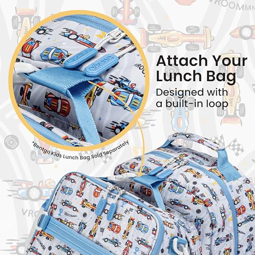 Bentgo Kids Print Durable & Water-Resistant Backpack - color: Race Cars, size: Kids Medium
