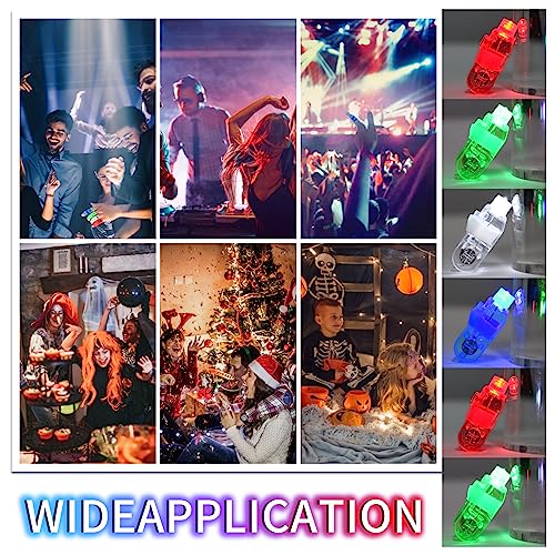 VETE 60Pcs LED Finger Lights Flashlights for Kids Glow Party Favors Birthday Christmas Halloween Supplies