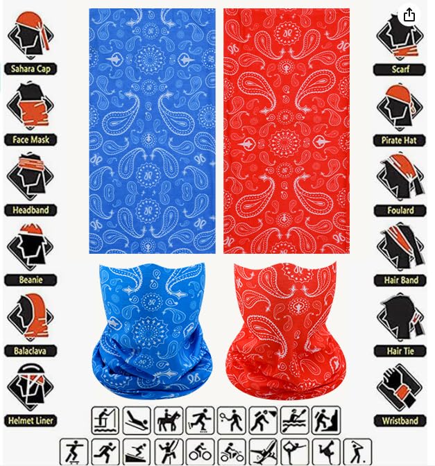 Face Mask Multi Bandana Neck Gaiter Seamless Magic Headband Outdoor Face Scarf for Dust Wind and UV Resistance - color: No15