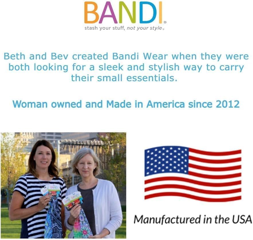BANDI Running Belt for Women & Men – USA Made No-Bounce Adjustable Waist Pack & Secure Fanny Pack – Fits All Phones, Gels & Essentials – Zipper-Free, Medical Device Friendly - color: Flower Power