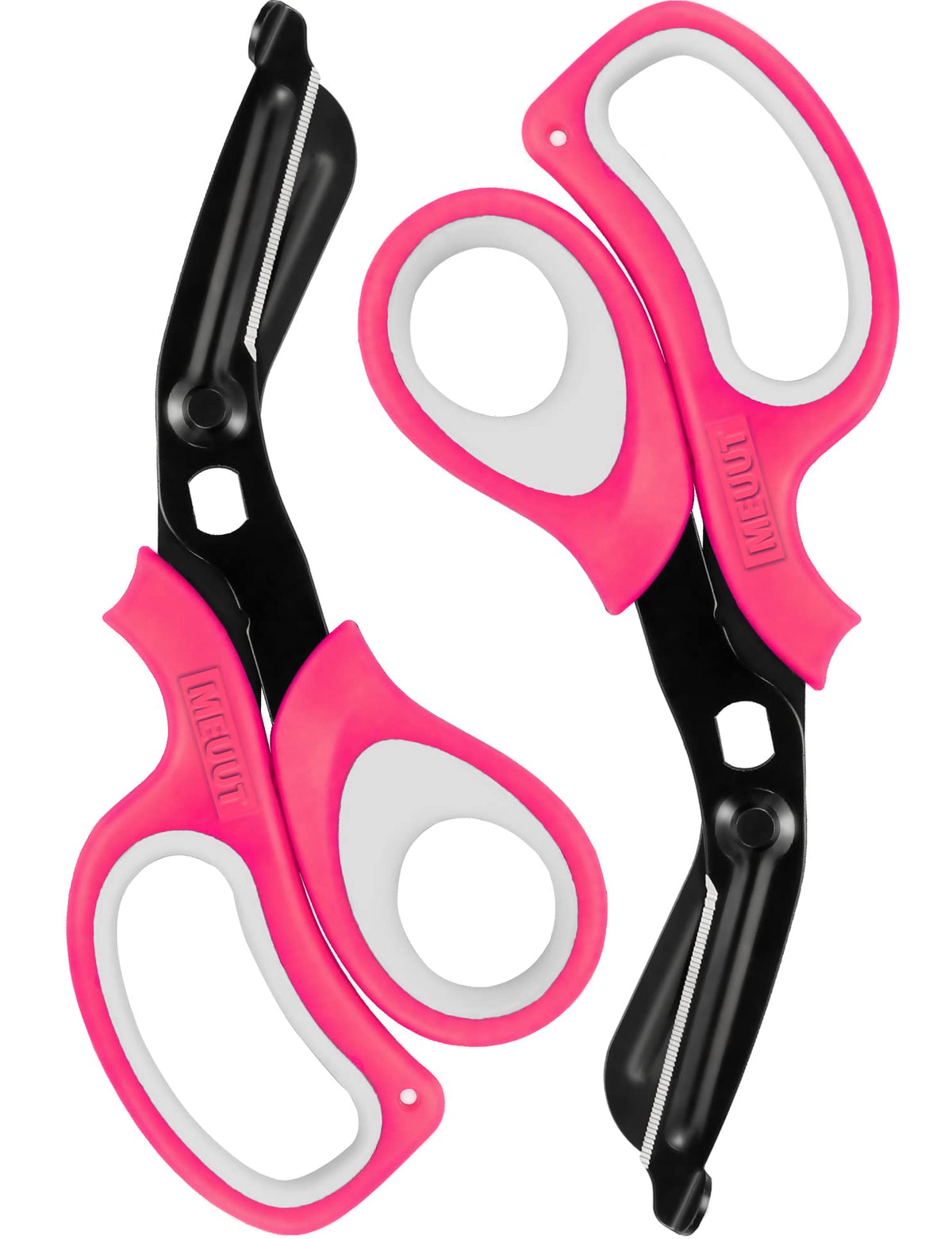 MEUUT Medical Scissors 2-Pack Trauma Shears for Nurses All Purpose Scissors - color: Pink+pink