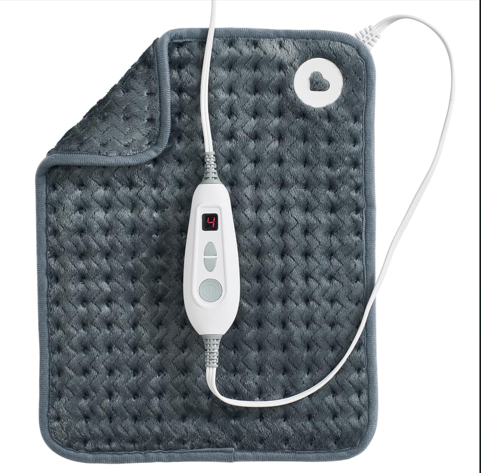 Brookstone Herringbone Portable Heating Pad, 16 x 12 in, Gray - color: Gray