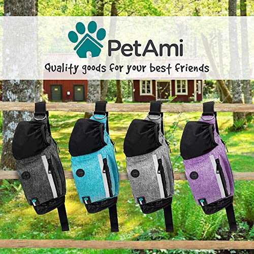 PetAmi Dog Fanny Pack, Treat Pouch for Dog Walking Training, Purple - color: Purple