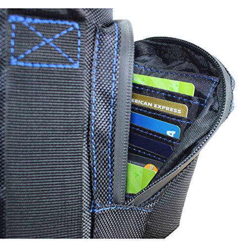 Arca Gear Hydro Carrier 32 oz Small - Insulated Water Bottle Sling w/Carry Handle, Shoulder Strap, Wallet and Two Pouches - The Perfect Flask Accessory - color: Deep Blue