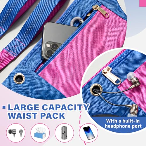 Hands Free Dog Leash with Pouch, Bungee, Waist Belt and Dual Handles - color: Pink