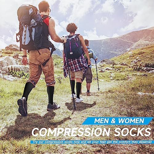 cerpite Zipper Compression Socks, 2 Pairs 15-20 mmHg Closed Toe Compression Stockings for Men Women - color: Black Copper, size: Small-Medium
