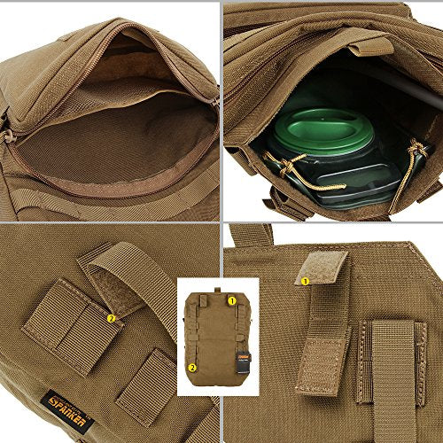 EXCELLENT ELITE SPANKER Tactical MOLLE Hydration Pack for 3L Water Bladder - color: Coyote Brown