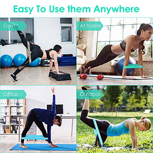 Resistance Bands Set, Workout Bands with Handles, 5 Levels - color: Blue