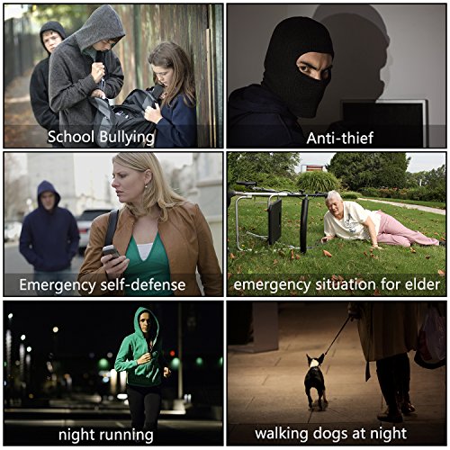 Personal Alarm for Women, 10Pcs 140dB Self Defense Keychain LED Light - color: Colorful