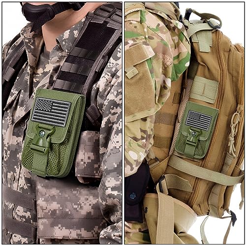 SOWHUP Tactical Molle Pouch Cell Phone Pouch Holster Small Utility EDC Pouch Gadget Organizer Bag - color: Army Green3