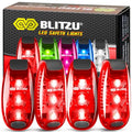 LED Safety Lights 4 Pack, Clip On High Visibility Strobe Light for Walk Run - color: Red