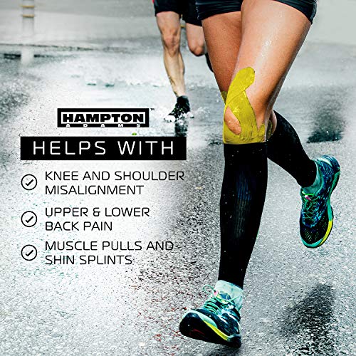 Hampton Adams Kinesiology Tape, Uncut Roll, Waterproof Muscle Support - color: Yellow, size: 2in x 135ft (1 Roll)