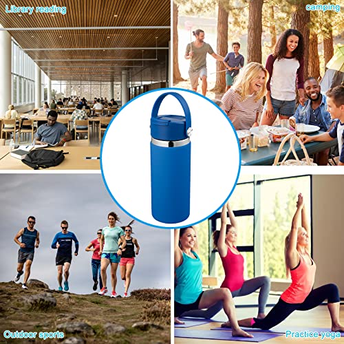 FLORAPELL Lid Compatible with Hydro Flask 12 16 18 20 32 40 OZ Wide Mouth, Flip Lid Replacement Lids with Flex Strap Handle, Leak-Proof Flask Cap for Hydro Flask Coffee Mug - color: Cobalt