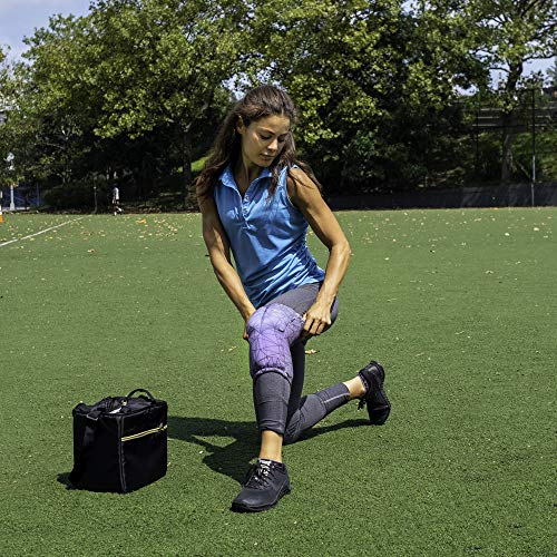 HurtSkurt® Premium Ice Therapy Sleeve – Blackout Medium – Stretch-Fit Wearable Cold Compression Wrap for Knee, Leg, Elbow & Ankle Recovery, Durable, Machine Washable, Stays Cold Longer - color: Blackout, size: Medium