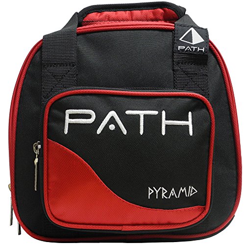 Pyramid Path Plus One Spare Tote Bowling Bag with Front Accessory Pocket - Holds One Bowling Ball and Small Accessories - color: red