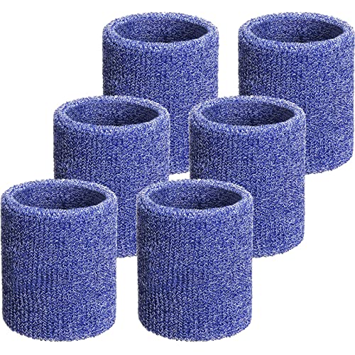 WILLBOND Wrist Sweatbands - color: Blue and White