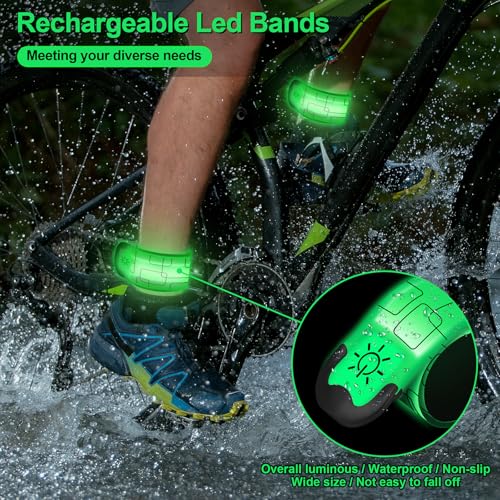 LED Armband Rechargeable for Night Running Walking(2 Pack)