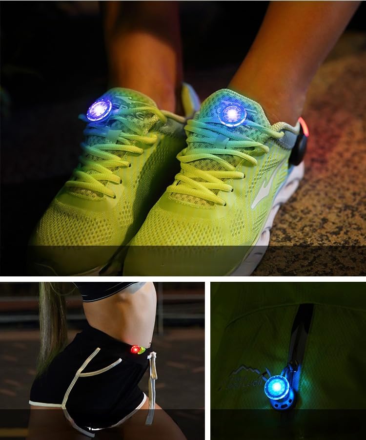 R1 LED Safety Light Clip-On Warning Lights for Night Running Walking Cycling Dog Walking Hiking Camping All Outdoor Sports Safety Warning (Clip Safety Light 3pcs)