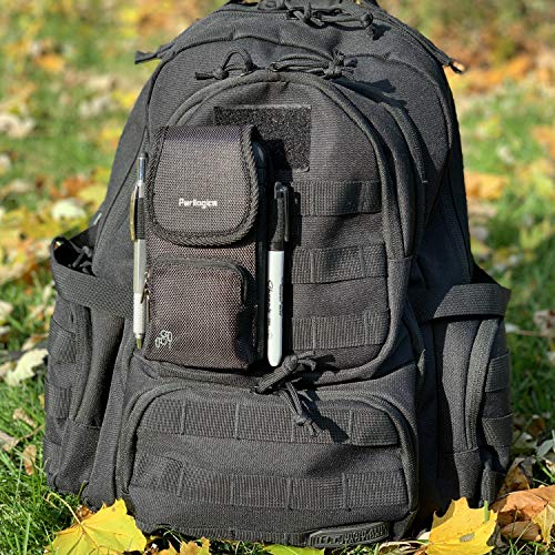 Perilogics Tactical MOLLE Phone Holster for Men, EDC Cell Phone Pouch with Belt Clip, Durable Nylon Belt Phone Holder Fits iPhone 17/16/15/14 Pro Max, Samsung S25/S24 Ultra with Rugged Case - color: Black-Molle