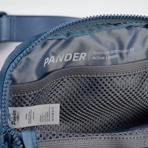 Pander Nylon Fanny Pack for Women, Two-Way Zipper Crossbody Bag - color: Indigo Blue