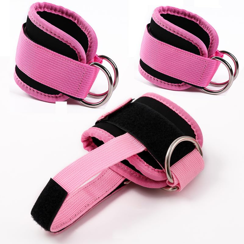 Ankle Resistance Bands with Cuffs, Elastic Ankle Bands Set with Storage Bag, Glute Leg Butt Training Workout Equipment for Hip Kickbacks and Home Fitness Exercise