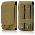 Tactical Molle Phone Holster Pouch, Universal Belt Waist Bag for iPhone 18 Pro Max/17 Pro/17/16 Pro Max/15 Pro Max/14 Pro Max/13, Samsung S26 Ultra/S25/S24, Size L - color: Khaki(1 Pack)