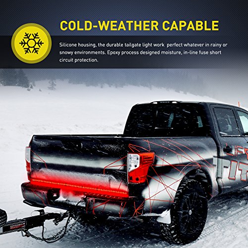 Nilight 60 Inch Truck Tailgate Light Bar Double Row 264 LEDs - color: Tailgate Red White