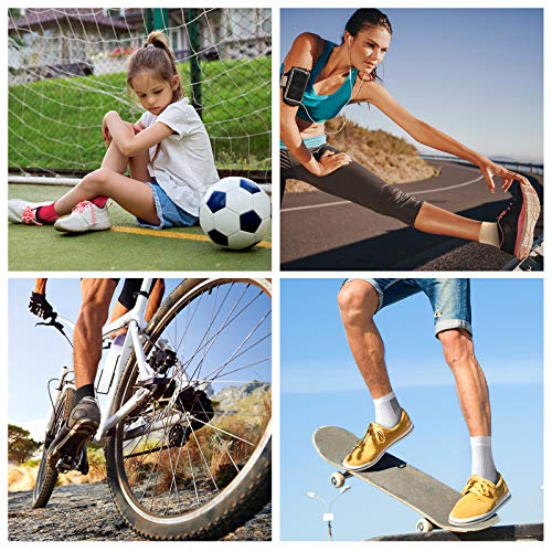 Geyoga 7 Pairs Ankle Compression Sleeves Ankle Brace Socks Plantar Fasciitis Relief Sock with Foot Arch Support for Women Men Relieves Foot Heel Pain(Size L, Size XL) - size: Size L, Size XL