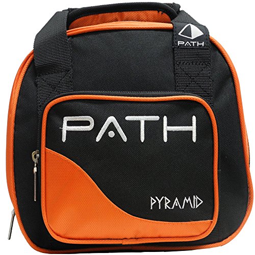 Pyramid Path Plus One Spare Tote Bowling Bag with Front Accessory Pocket - Holds One Bowling Ball and Small Accessories - color: Orange