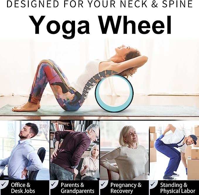 Yoga Wheel for Back Pain Relief, Back Roller Wheel with Extra Cushion - style: SINGLE 13''
