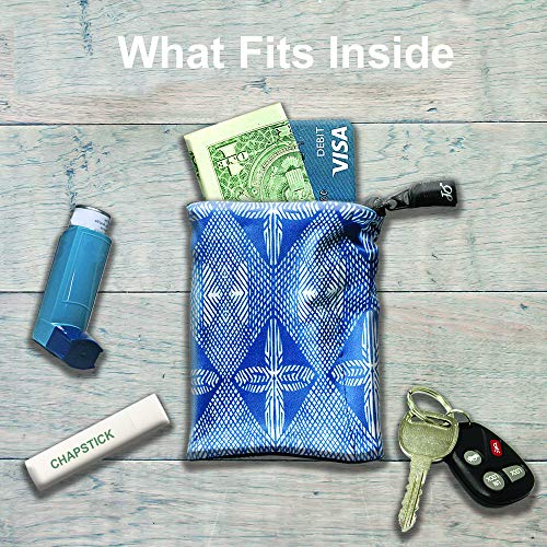 Travel Wrist Wallet Pouch With Zipper Pocket For Cash, Cards, Money. Made For Travel, Running, Walking & Hiking - Black Sands/Gray - color: Black Sands / Gray