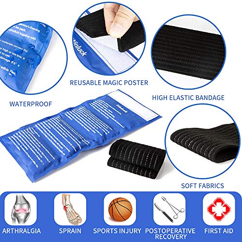 Reusable Gel Ice Pack 2 Piece Set Soft Cold Hot Compress Wraps with Straps - style: 11.93x6.14（2 Pack）