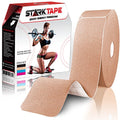 Original Kinesiology Athletic Tape. Professional Sports Tape for Ankle Wrist Knee Shoulder Muscles Joints. Latex Free, Waterproof, Stretchy, and Gentle on Skin. Up to 115 ft/Roll - color: Beige - Precut