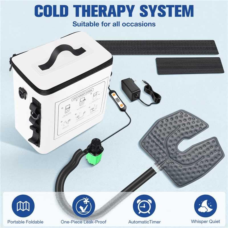 Upgraded Ice Machine for Knee After Surgery,3.0 Portable Cold Therapy Machine for Knee Replacement,Ice Compression Knees Machine for Hip,Cold Therapy Machine with 6 Timer,Electric Ice Pack for Knees