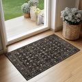 Ruaruarug Washable Small Area Rug 2×3 for Entryway, Ultra Soft, Black Gold - color: Black Gold, size: 2' x 3' (Rectangular)
