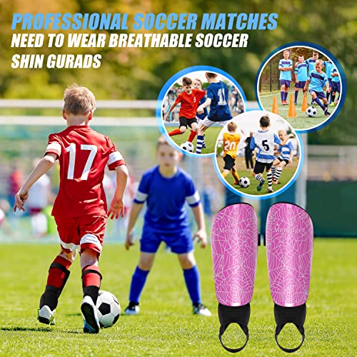 Shin Guards Soccer Youth Kids Boys Girls Toddler Shin Pads Child EVA Cushion Protection Reduce Shocks Injurie Calf Protective Gear Suitable for 4 5 6 7 8 9 10 11 12 Years Old - color: Pink Ankle, size: Medium