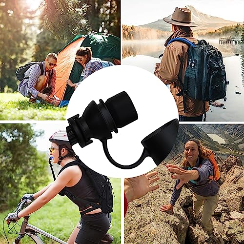 Hydration Bladder Bite Valve Replacement Mouthpiece Fit for Any Water Backpack and Most Brands, with Manual Switch Valve - color: 2 Pack 45 degree black