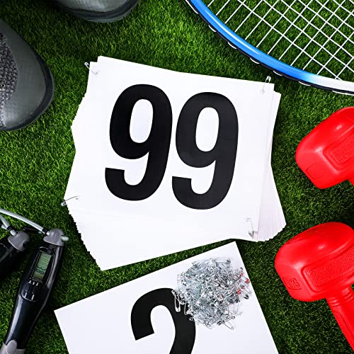 Hanaive Running Bib Numbers for Marathon Sports - style: 1-100 Number
