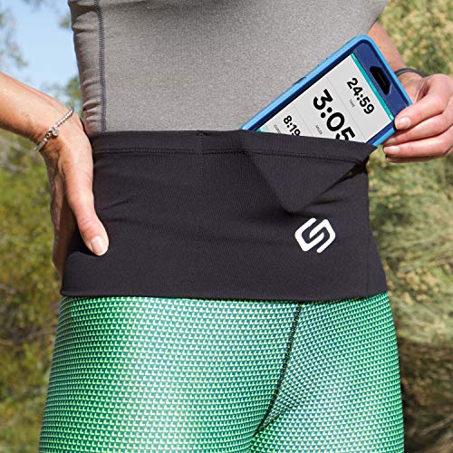 Sporteer VersaMax Running Belt, Anti-Theft Travel Money Band, Black, M - color: Black, size: Medium