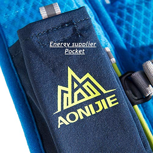 AONIJIE Running Vest Hydration Backpack 5L Unisex Trail Water Lightweight - color: Gray and No Water Bladder