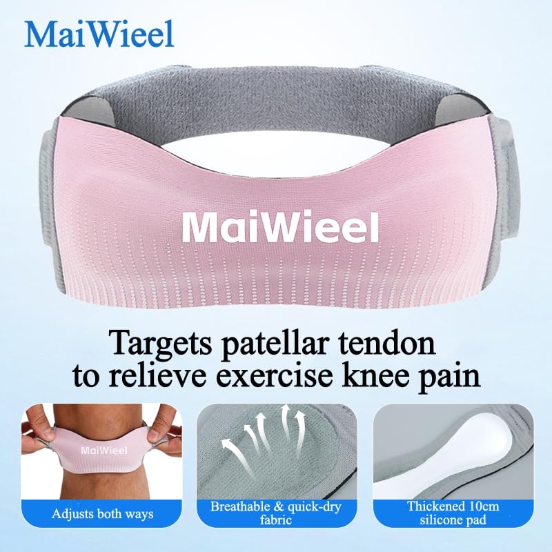 2 PCS Pink Patellar Tendon Support Strap for Knee Pain Relief - color: Pink