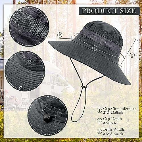 Janmercy 2 Pcs Men's Fishing Vest with Hat for Halloween Cosplay - color: Dark Gray, size: Large