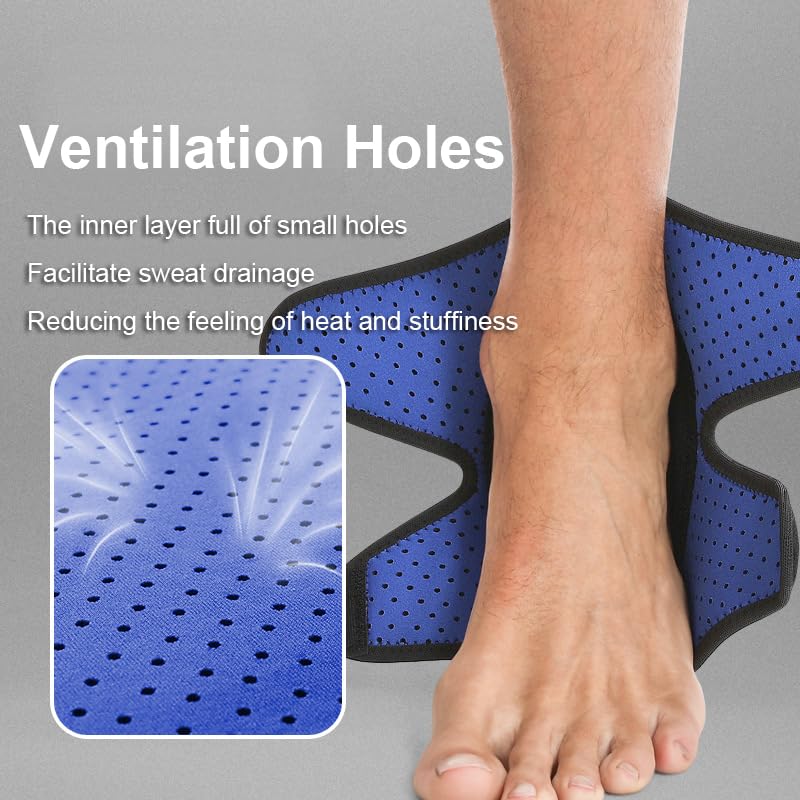 Ankle Brace Elastic Supports for Men Women, Adjustable Ankle Straps Ankle Support Ankle Compression Sleeve, Plantar Fasciitis Relief Achilles Tendonitis Brace Achilles Tendonitis Wrap, Pack of 1 (Black) - color: Black