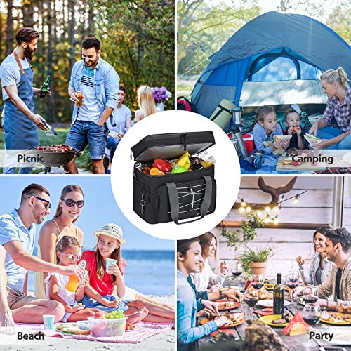 Maelstrom 24/30/60 Can Soft Cooler Bag, Double Deck Portable Ice Chest - color: Black, size: 30 Can