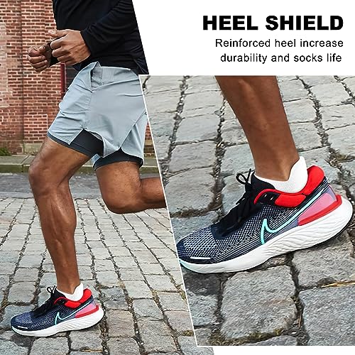 Gonii Men's Running Athletic Ankle Socks - Thick Cushioned Low Cut Socks - color: 5 Pairs Quotidian, size: 9-12