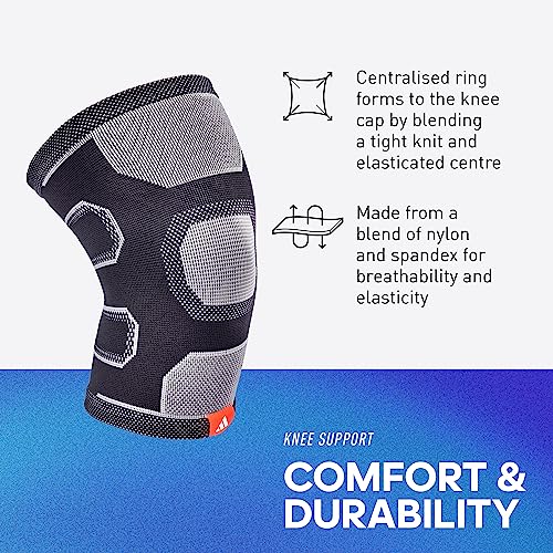 Adidas Knitted Support Sleeve, Ergonomic Compression Sleeve - size: Medium, style: Knee Support