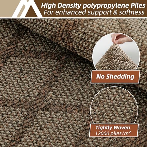 COSY HOMEER Kitchen Rugs, 2 PCS Kitchen Mats Non Slip Washable,Brown - color: Brown, size: 20"x32" + 20"x48"