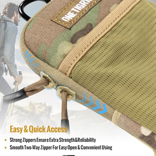 ONETIGRIS Backpack Strap Pouch, MOLLE Phone Holster for Backpack & Belt - color: Camocolor