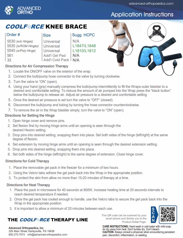 COOLFORCE KNEE BRACE W/O HINGE